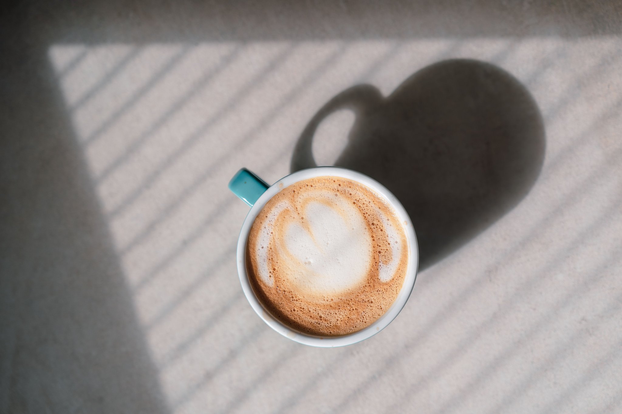 Cappuccino with heart latte art