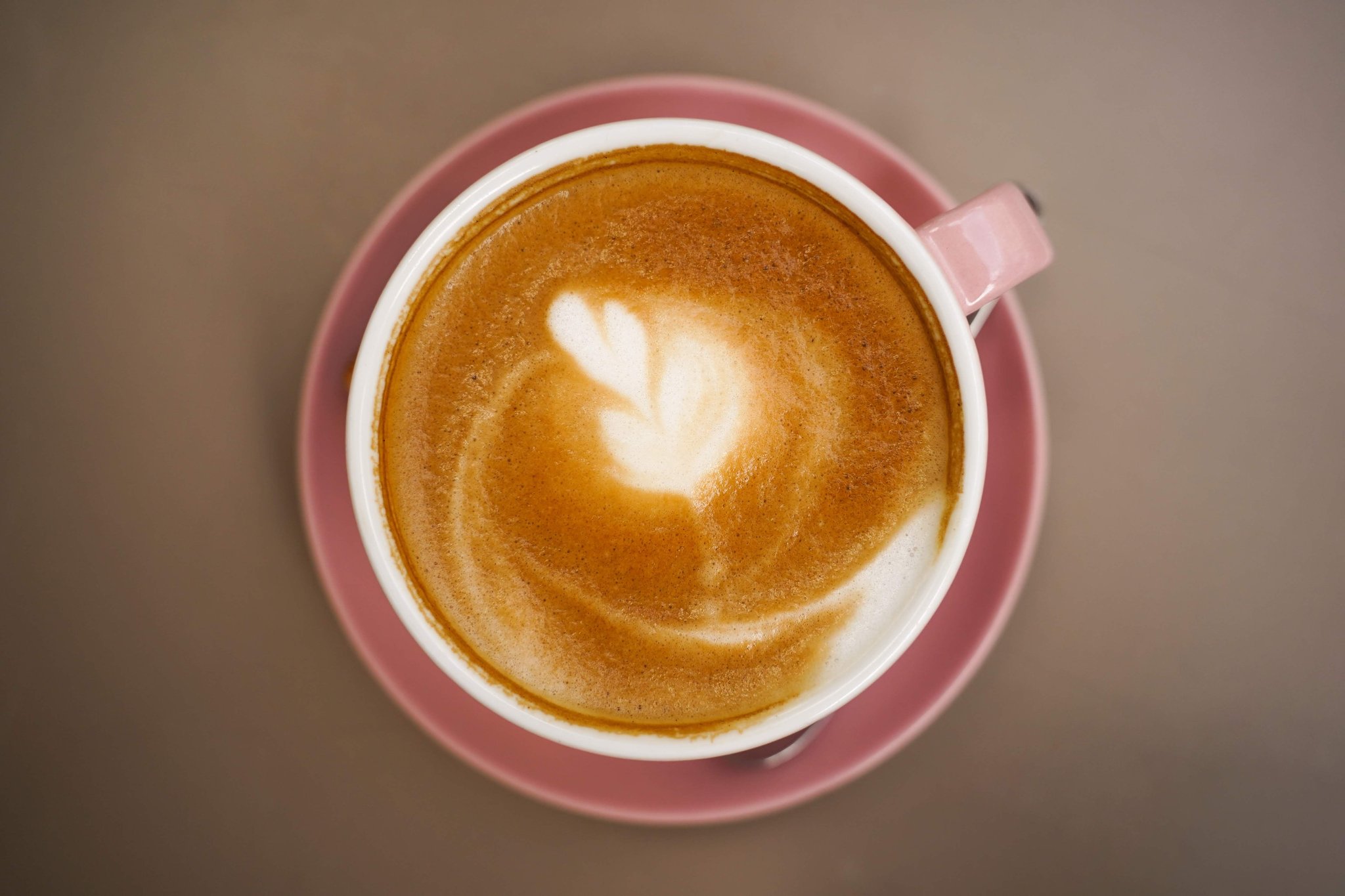 Specialty coffee with latte art
